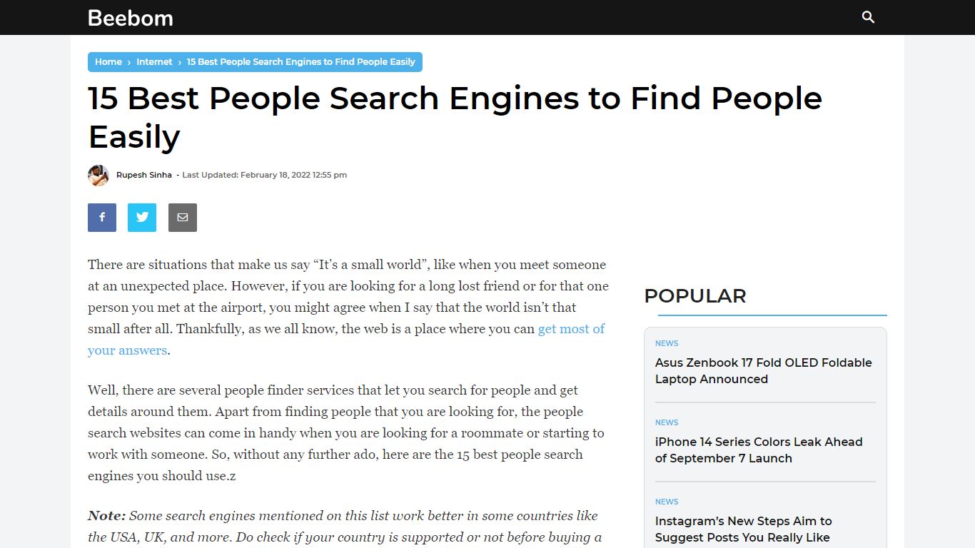 15 Best People Search Engines in 2022 [WORKING] | Beebom